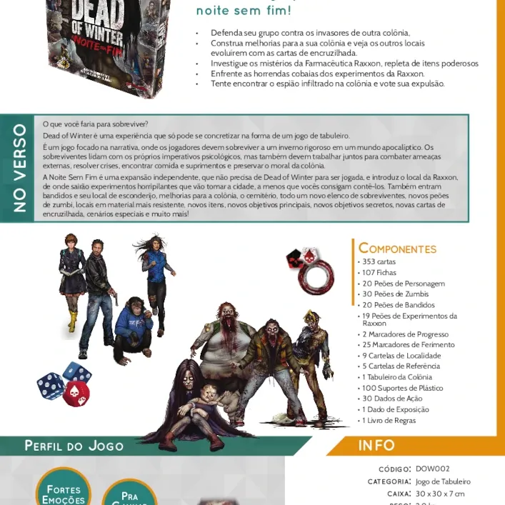 Dead of Winter: A Noite sem Fim - Galapagos Jogos