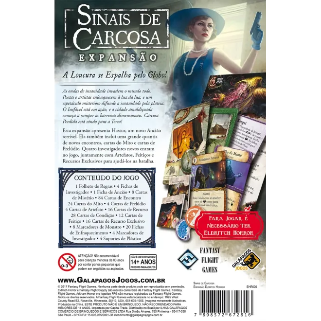 Eldritch Horror Expansão - Sinais de Carcosa - Galápagos Jogos Eldritch Horror Expansão - Sinais de Carcosa - Galápagos Jogos