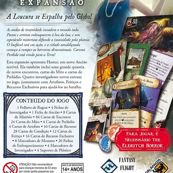 Eldritch Horror Expansão - Sinais de Carcosa - Galápagos Jogos