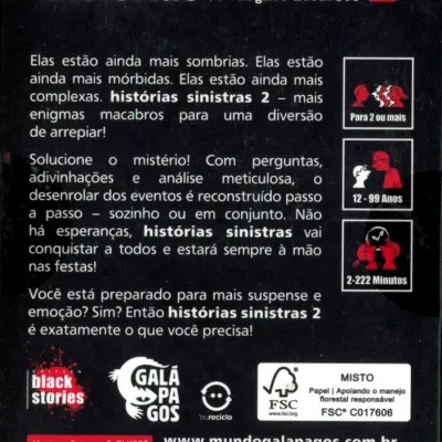 Histórias Sinistras 2 - Galápagos Jogos Histórias Sinistras 2 - Galápagos Jogos