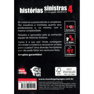 Black Stories 4 (Histórias Sinistras) - Galápagos Jogos