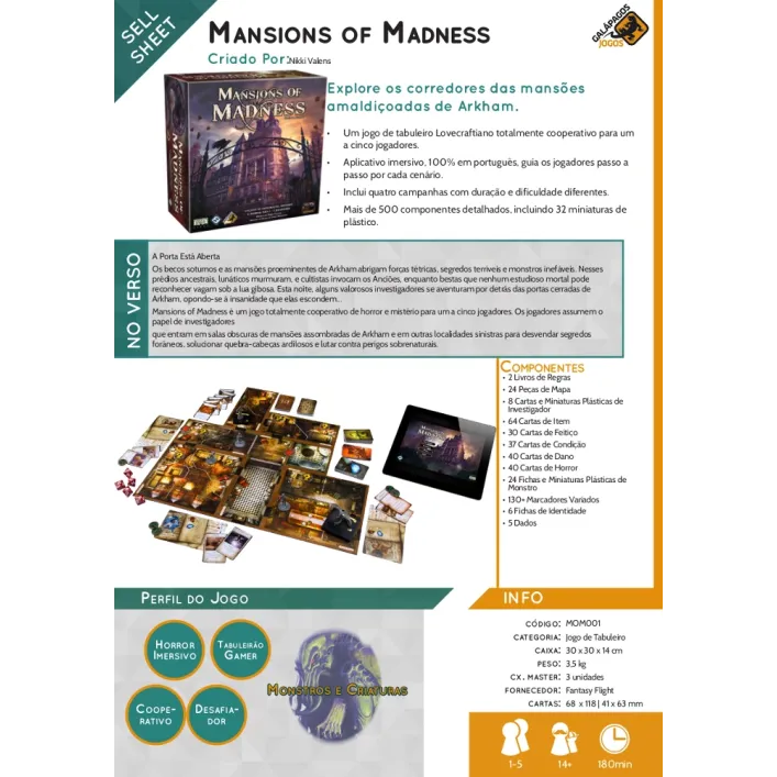 Mansions of Madness - Galápagos Jogos Mansions of Madness - Galápagos Jogos