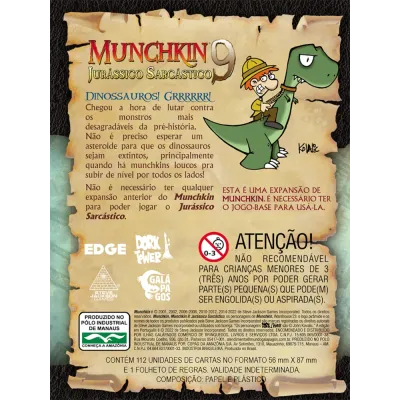 Munchkin 09 - Jurássico Sarcástico (Expansão) - Galápagos Jogos