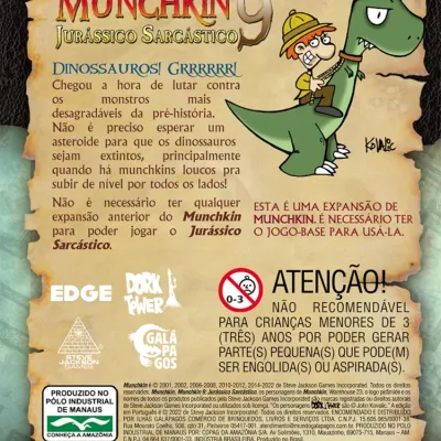 Munchkin 09 - Jurássico Sarcástico (Expansão) - Galápagos Jogos