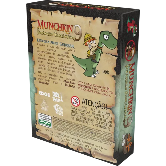 Munchkin 09 - Jurássico Sarcástico (Expansão) - Galápagos Jogos
