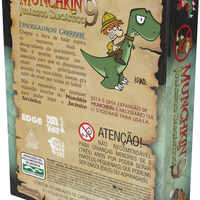 Munchkin 09 - Jurássico Sarcástico (Expansão) - Galápagos Jogos