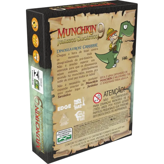 Munchkin 09 - Jurássico Sarcástico (Expansão) - Galápagos Jogos