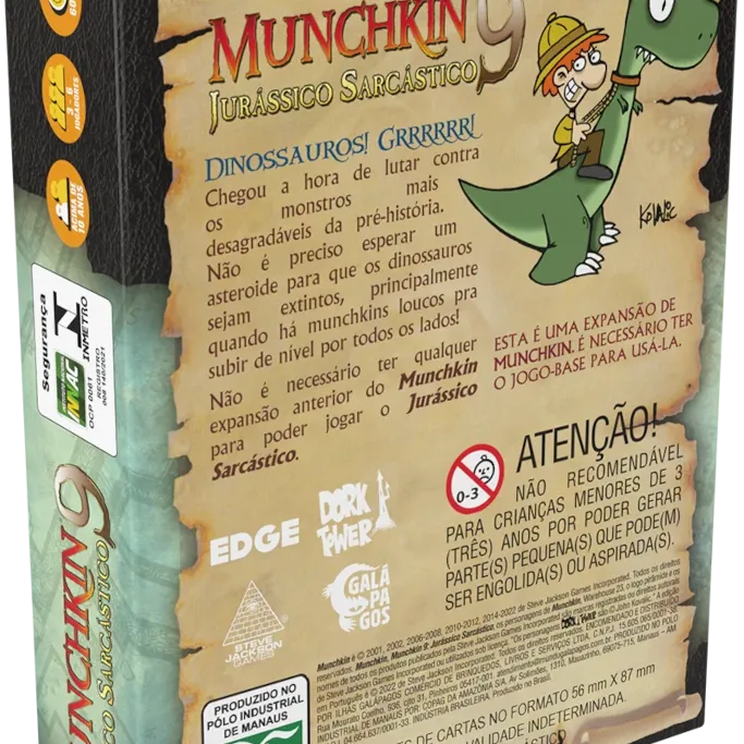 Munchkin 09 - Jurássico Sarcástico (Expansão) - Galápagos Jogos