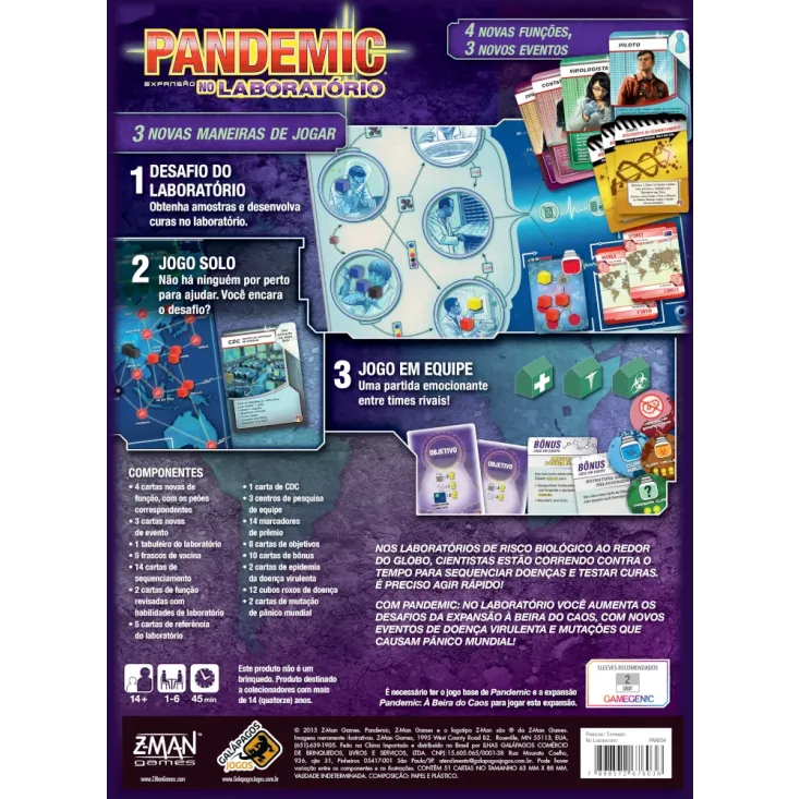 Pandemic - Expansão: No Laboratório - Galápagos Jogos