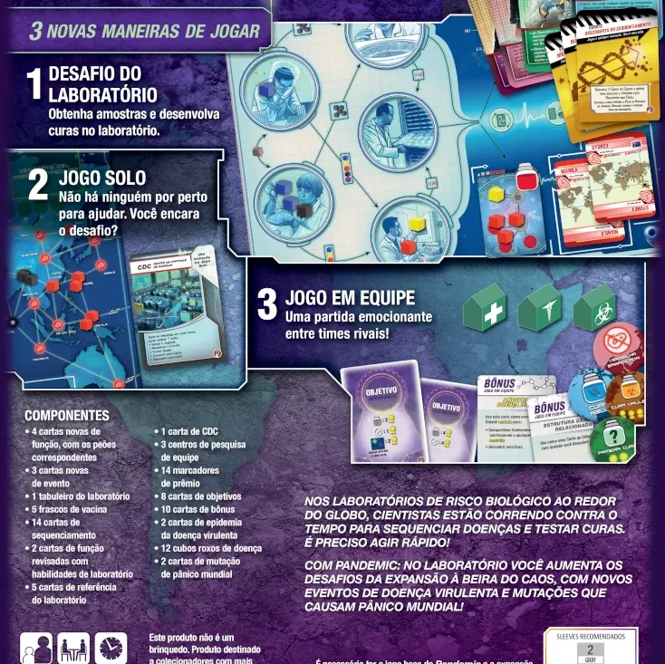 Pandemic - Expansão: No Laboratório - Galápagos Jogos Pandemic - Expansão: No Laboratório - Galápagos Jogos