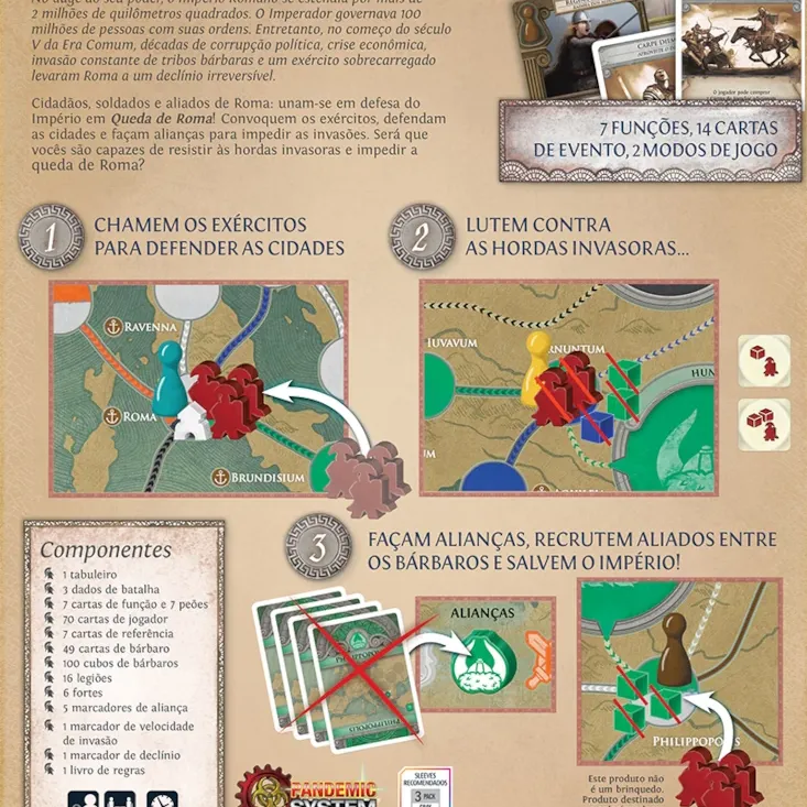 Pandemic Queda de Roma - Galápagos Jogos