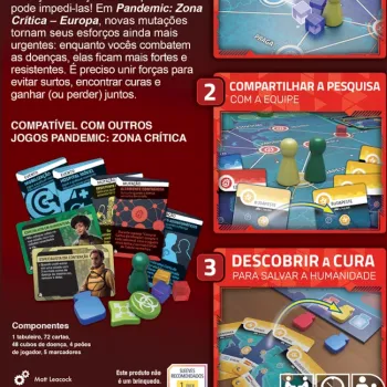 Pandemic: Zona Crítica Europa - Galápagos Jogos Pandemic: Zona Crítica Europa - Galápagos Jogos