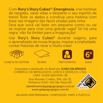 Rory's Story Cubes Emergência - Galápagos Jogos Rory's Story Cubes Emergência - Galápagos Jogos