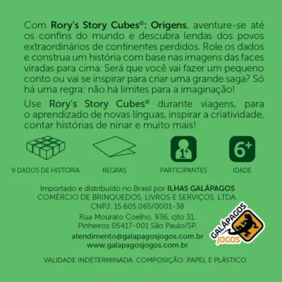 Rory's Story Cubes Origens - Galápagos Jogos