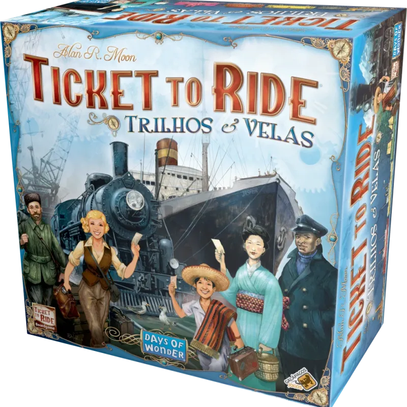 Ticket to Ride Trilhos e Velas - Galápagos Jogos Ticket to Ride Trilhos e Velas - Galápagos Jogos