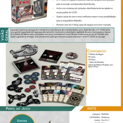 Star Wars X-Wing - Pacote de Expansão: Transporte YT-2400 - Galápagos Jogos Star Wars X-Wing - Pacote de Expansão: Transporte YT-2400 - Galápagos Jogos