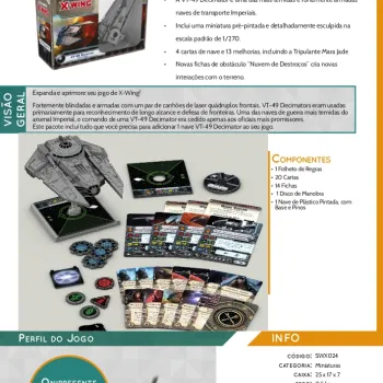 Star Wars X-Wing - Pacote de Expansão: VT-49 Decimator - Galápagos Jogos