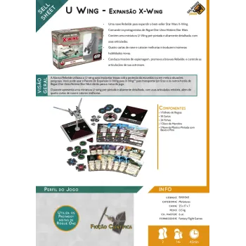 Star Wars X-Wing - Pacote de Expansão: U-Wing - Galápagos Jogos Star Wars X-Wing - Pacote de Expansão: U-Wing - Galápagos Jogos
