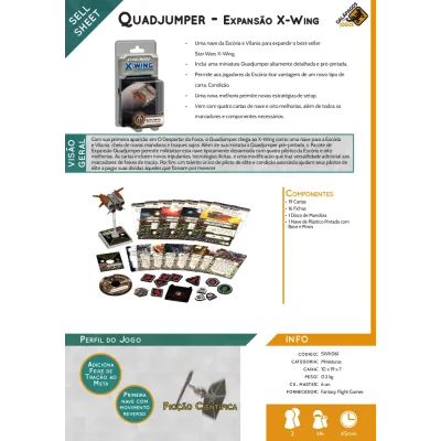 Star Wars X-Wing - Pacote de Expansão: Quadjumper - Galápagos Jogos