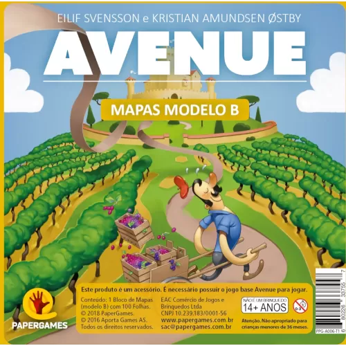 Avenue: Bloco de Mapas Modelo B - Papergames