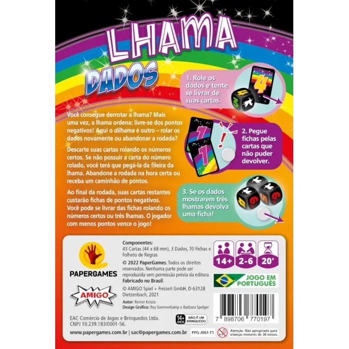 Lhama Dados - Papergames Lhama Dados - Papergames