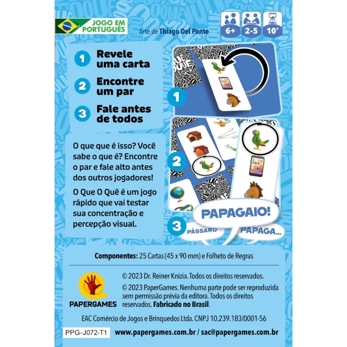 O Que O Quê - Papergames