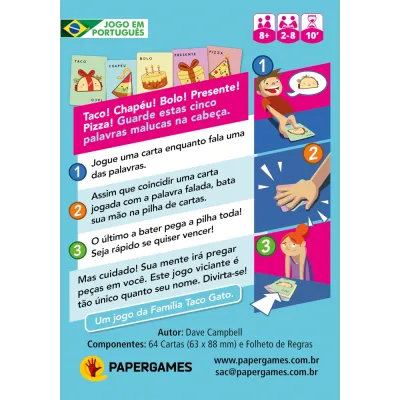 Taco Chapéu Bolo Presente Pizza - Papergames