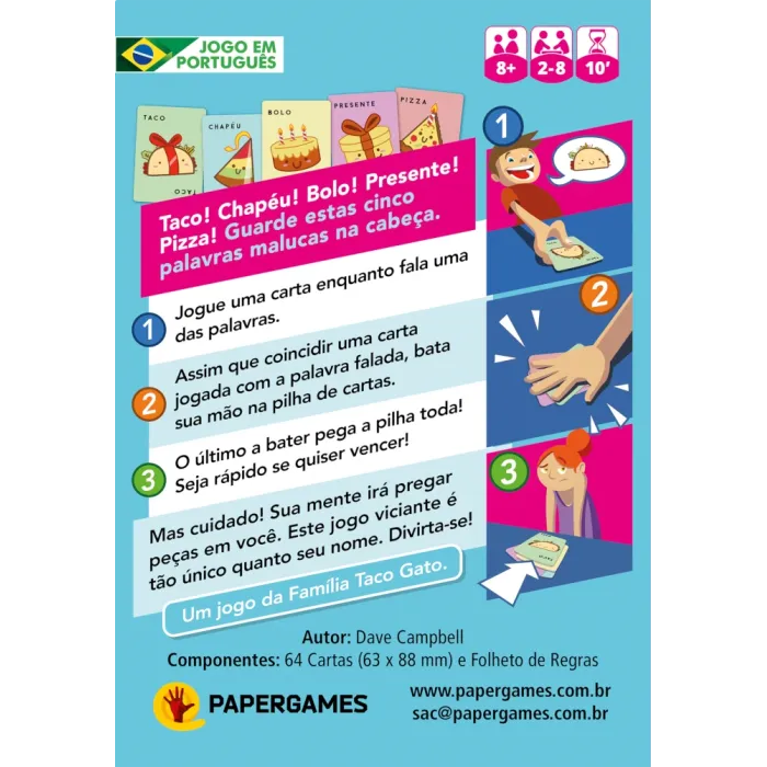 Taco Chapéu Bolo Presente Pizza - Papergames