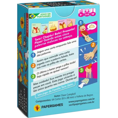 Taco Chapéu Bolo Presente Pizza - Papergames