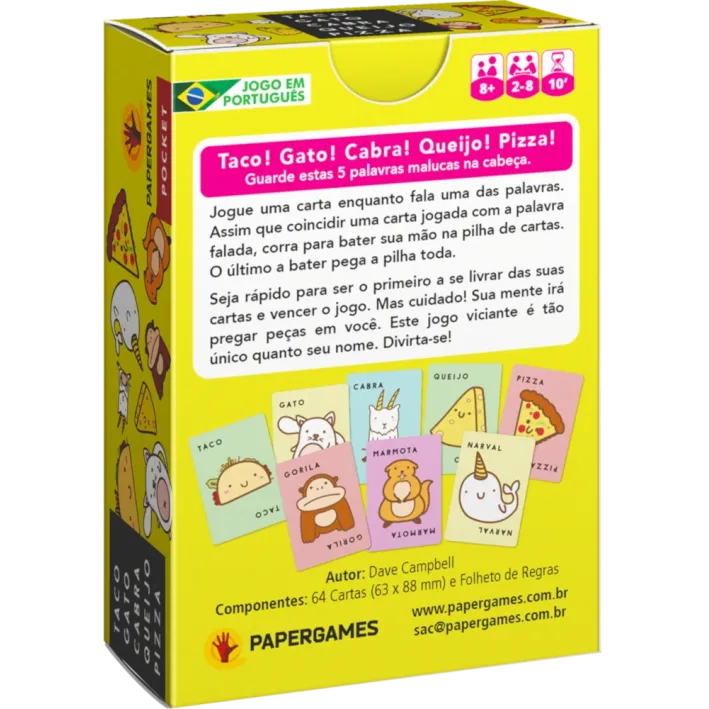 Taco Gato Cabra Queijo Pizza - Papergames