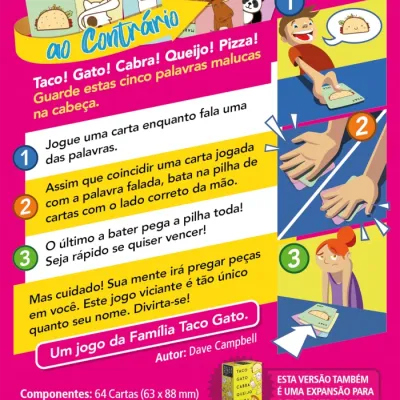 Taco Gato Cabra Queijo Pizza: ao Contrário - Papergames