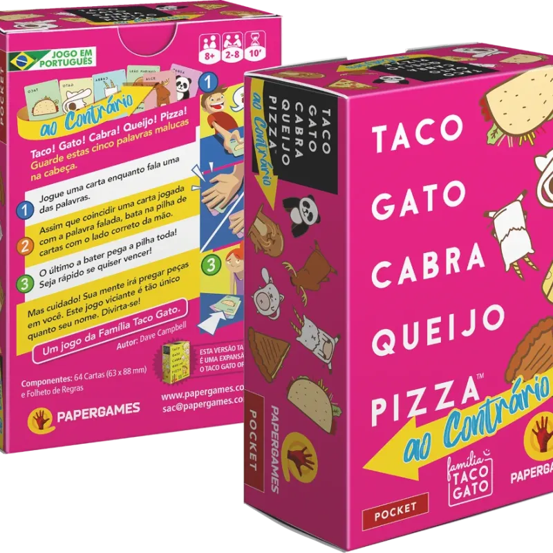 Taco Gato Cabra Queijo Pizza: ao Contrário - Papergames