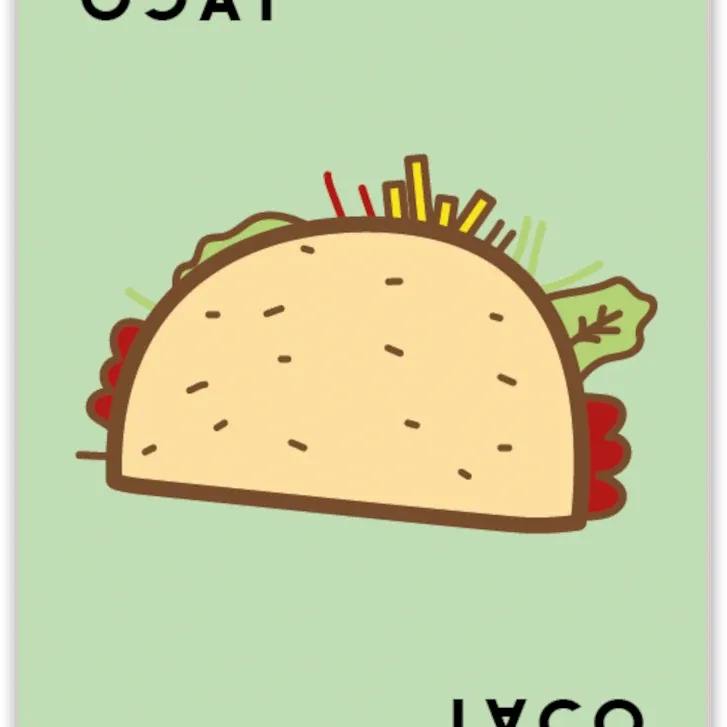 Taco Gato Cabra Queijo Pizza: ao Contrário - Papergames