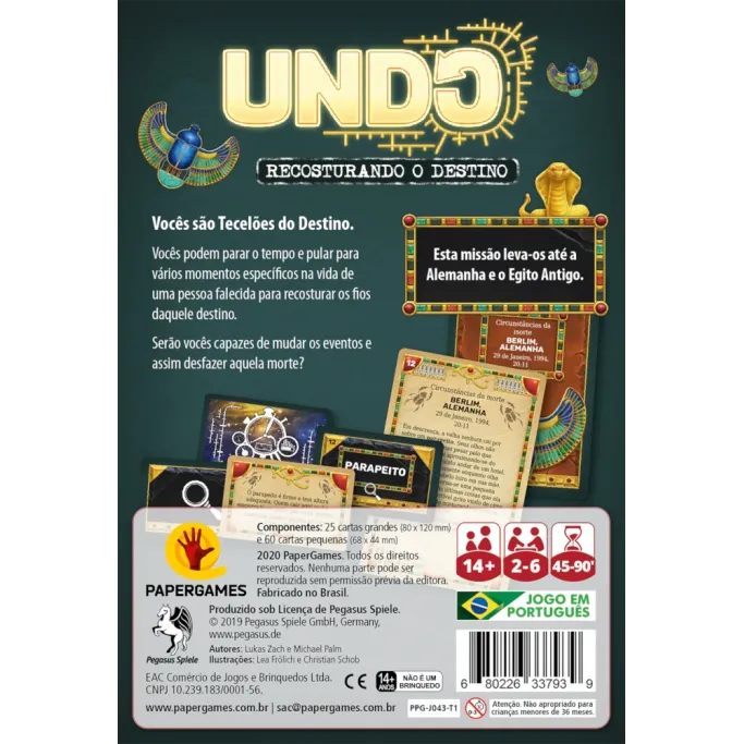 UNDO: Maldição do Passado - Papergames