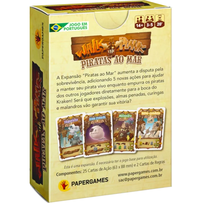 Walk The Plank Expansão “Piratas ao Mar” - Papergames