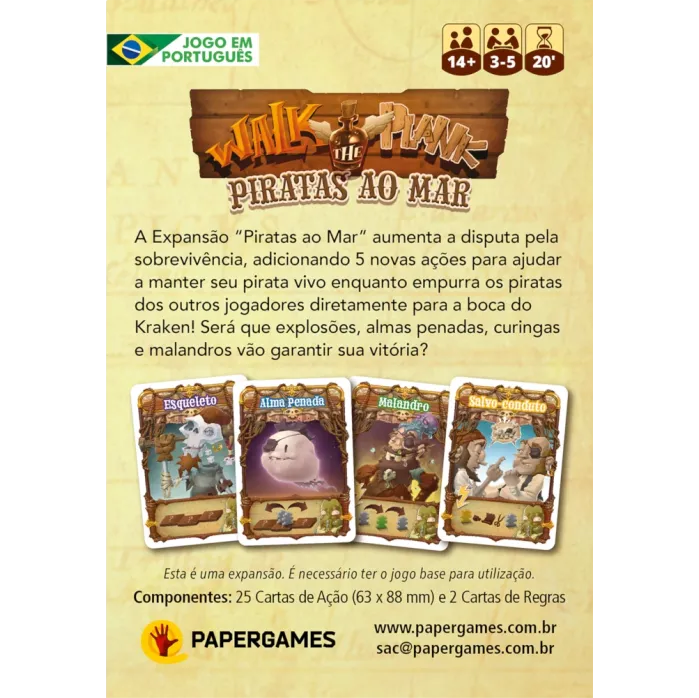 Walk The Plank Expansão “Piratas ao Mar” - Papergames