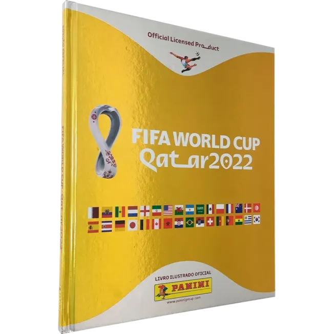 Copa do Mundo 2022 - Álbum Capa Dura Dourado (FIFA World Cup Qatar 2022)