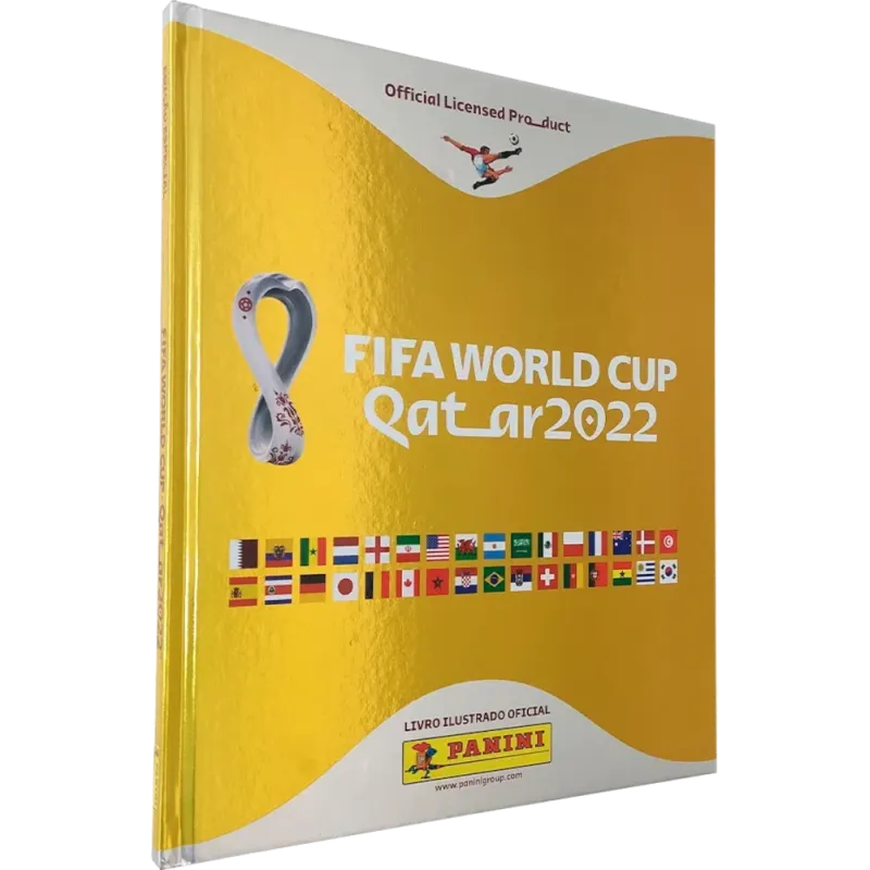 Copa do Mundo 2022 - Álbum Capa Dura Dourado (FIFA World Cup Qatar 2022)