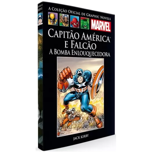 Coleção Oficial de Graphic Novels Marvel, A - Clássicos XXXVI - Capitão Amperica e Falcão: A Bomba Enlouquecedora - Salvat