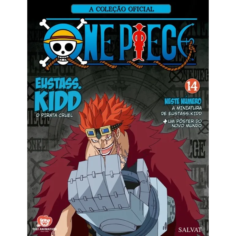 Coleção Oficial One Piece de Miniaturas, A - N° 14 Eustass.Kidd, O Pirata Cruel