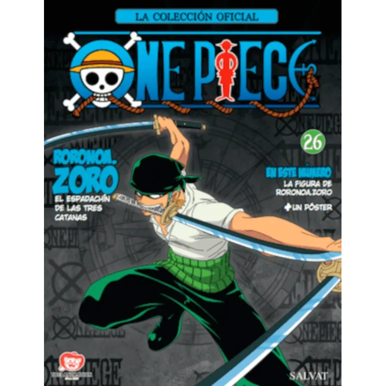 Coleção Oficial One Piece de Miniaturas, A - N° 26 Roronoa.Zoro, O Espadachim das Três Katanas Coleção Oficial One Piece de Miniaturas, A - N° 26 Roronoa.Zoro, O Espadachim das Três Katanas
