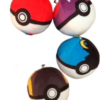 Pelúcia Pokémon: Pokébolas (4 cores)