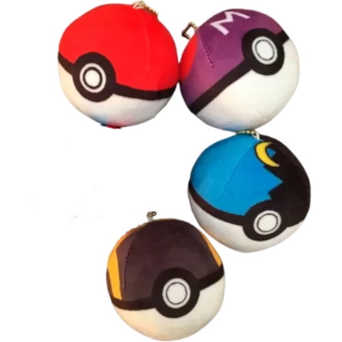 Pelúcia Pokémon: Pokébolas (4 cores)