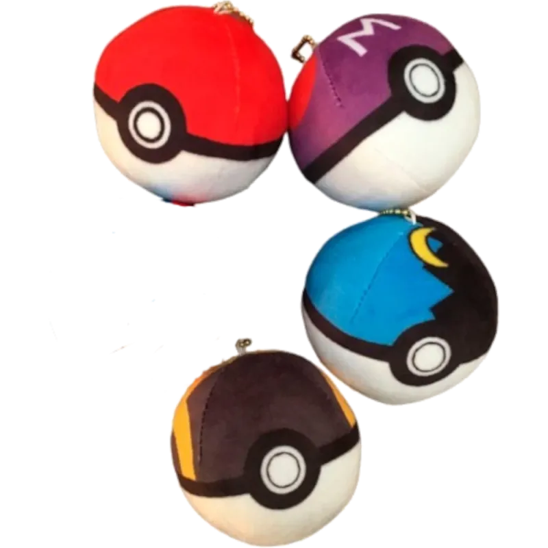 Pelúcia Pokémon: Pokébolas (4 cores)