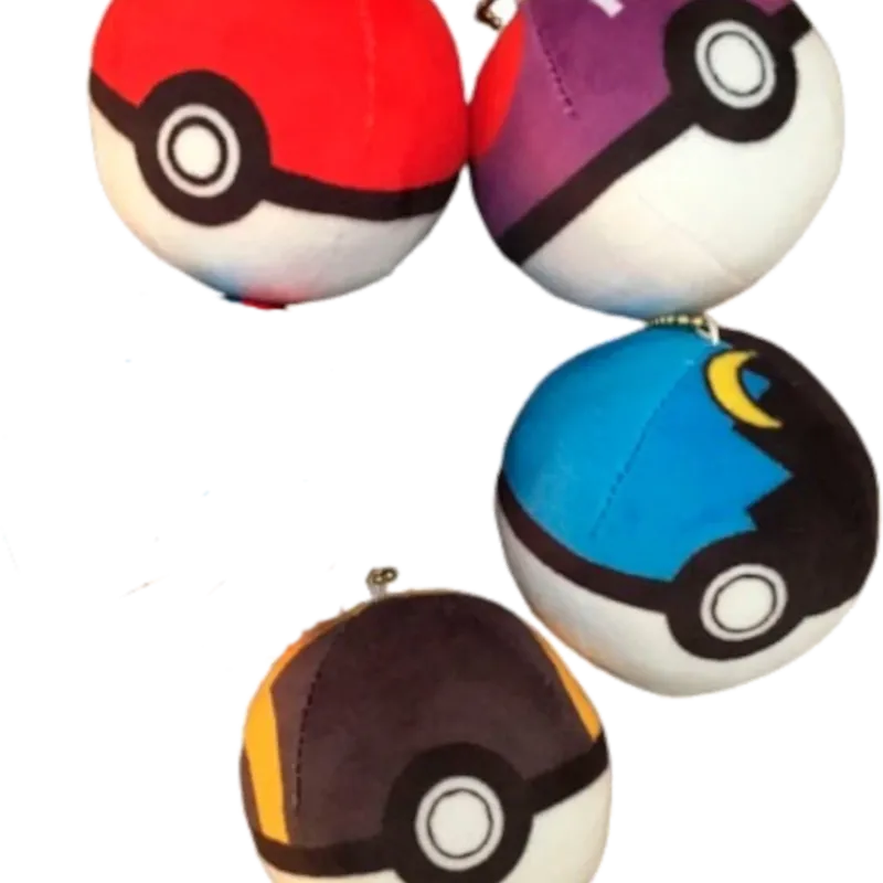 Pelúcia Pokémon: Pokébolas (4 cores)